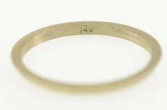 14K White Gold Vintage NOS 1950's Simple Grooved Band Ring