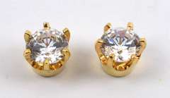 Sparkling CZ Stud Earrings