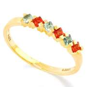 IRRESISTIBLE ! 4/5 CARAT (6 PCS) SAPPHIRE (VS) 9KT SOLID GOLD BAND RING