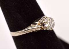 Wonderful Vintage Diamond Ring in 14K White Gold