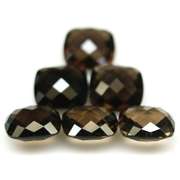 Double checkerboard! 27.53ct natural Smoky Quartz set