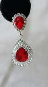 Ruby Color  Fashion  Design Earrings