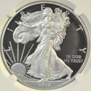 Signed 2017-W FIRST DAY-WASHINTON NGC PF70 ULTRA CAMEO $1 Eagle