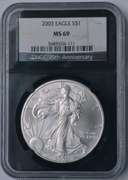 2003 American Silver Eagle NGC MS69
