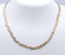 Vintage Italian Sterling Silver Braided Necklace