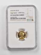 PF70 UCAM 2018-W $10 American Gold Liberty 1/10 Oz. .999 Gold HR NGC