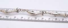 Vintage Sterling Silver Dolphin Link Bracelet