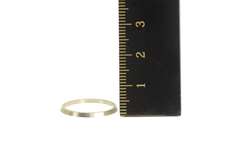 14K White Gold Vintage NOS 1950's Simple Grooved Band Ring