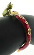 Cute Kitty Cat and Citrine Bangle
