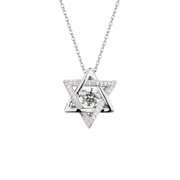 Jewish star David Dancing Stone Pendant