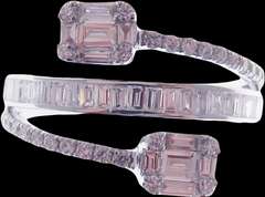 18kt Solid White Gold & Diamond Ring