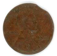 1945 Lincoln Wheat Cent with Clipped Planchet