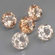 Matched! 5 piece 11.49ct full fire champagne Topaz set
