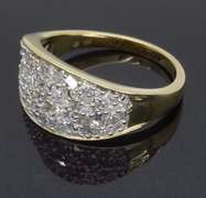 Mixed Cut Diamond Cluster Ring