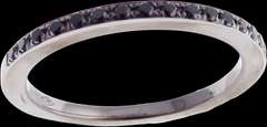Haunting Dark 18k White Gold Black Diamond Set Ring