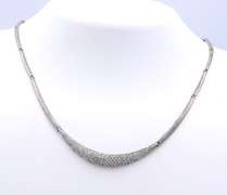 The Most Incredible White Gold Pave Diamond Collar Necklace