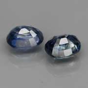 Heated only 1.12ct navy blue Sapphire set