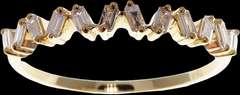 18kt Solid Yellow Gold & Diamond Band Ring - Beautiful