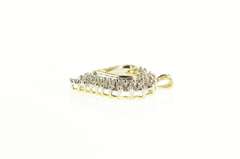 10K Yellow Gold 1.14 Ctw Diamond Tiered Cluster Heart Love Pendant