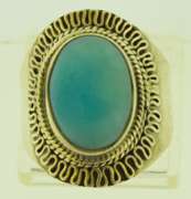 Sterling Silver Oval Larimar Ring
