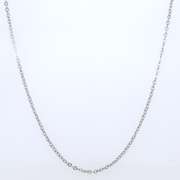 Vintage Sterling Silver Rolo Chain Necklace