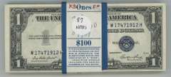 87 GEM Series of 1935-E $1 Silver Certs. Consecutive Serial Numbers