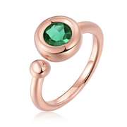 Ladies Gorgeous VVS1 Emerald Green Moissanite Ring