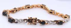 Lot of 2 Vintage Sterling Silver Cubic Zirconia Tennis Bracelets
