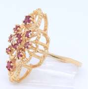 LADIES 14 KT YELLOW GOLD FILIGREE STYLE RING.