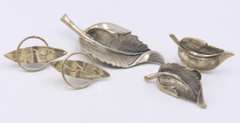 Lot of 2 Leaf Earrings and Brooch