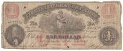 1862 $1 RED Virginia US Treasury Note Large Size Currency