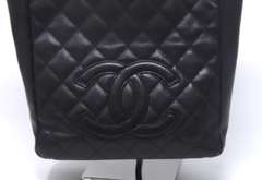 Chanel Black Cavier Petite Shopping Tote Bag
