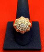 MENS 14K YELLOW GOLD RING WITH 2.00 CARAT OF DIAMOND