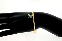 Adorable 18kt Bangle Charm Bracelet