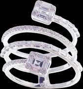 Loopy 18k White Gold Diamond Spiral Ring