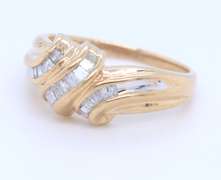 Handsome Yellow Gold Diamond Band