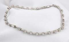 Feminine Straight Line 14k WG Bracelet