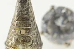 Sterling Silver Ice Cream Cone Cubic Zirconia Solitaire Earrings