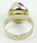 Vintage Modernist Sterling Amethyst Ring, Size 7