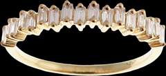 18KT SOLID YELLOW GOLD & DIAMOND BAND RING