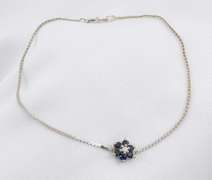 Sweet Little White Gold & Sapphire Bracelet