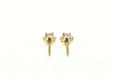 14K Yellow Gold 0.57 Ctw Diamond Solitaire Classic Stud Earrings