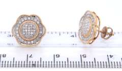 Fabulous Yellow Gold Diamond Earrings