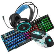 Mouse Keyboard Headphones Combo 104-Key Backlit