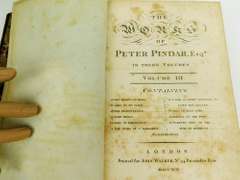 1794 Works of Peter Pindar, 3 Leather Volumes