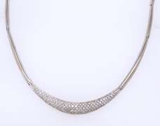 The Most Incredible White Gold Pave Diamond Collar Necklace