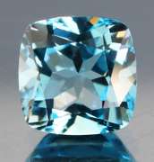 Vivid! 7.14ct cushion cut Swiss blue Topaz