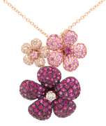 Effy Rose Gold Mixed Stones and Diamond Pendant