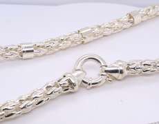 Italian Sterling Silver Byzantine Necklace