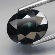 Heated only! 2.97ct midnight blue green Sapphire